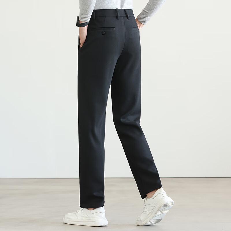 FAPAI Men's Wool Blend Anti-bacterial Business Casual Pants