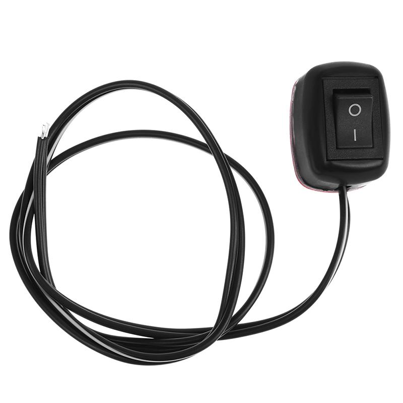 DC 12V Universal Car Switch Paste Type Toggle Switch with Cable 60cm For DRLSwitches Seat 3