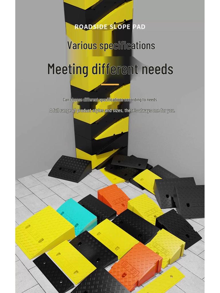Uphill Step Mat: Plastic Slope Curb Car Sill and Speed Bump