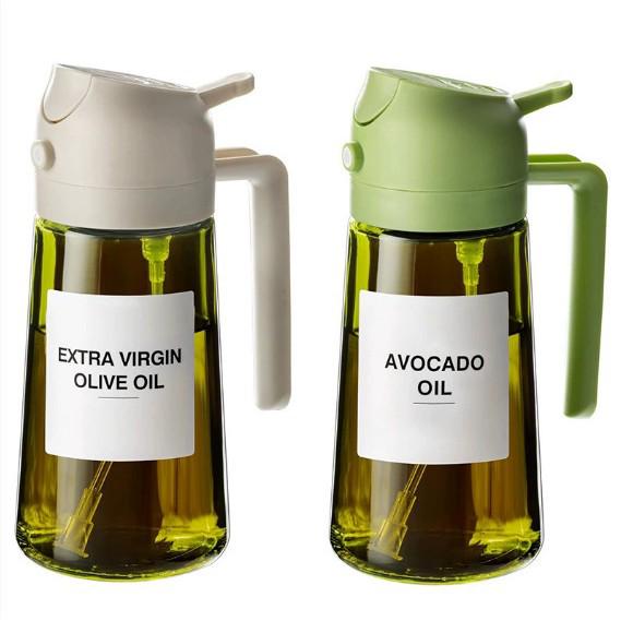 Leak-Proof Large Oil Spray Bottle for Air Fryers - Non-Drip, Light-Proof Design