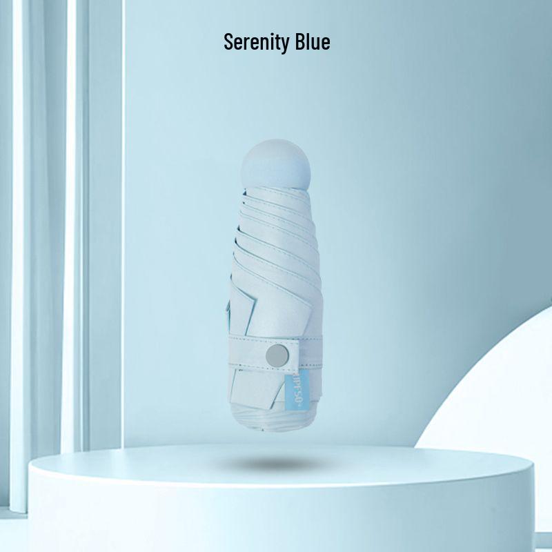 

Women s Summer Sun Protection Portable Umbrella: Dual-Use for Rain or Shine, Compact Shade Capsule Design