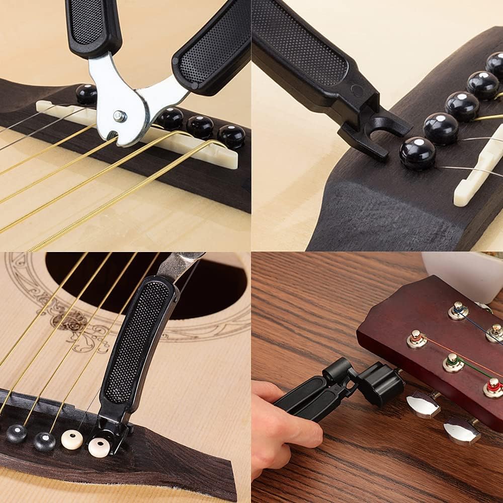 Guitar Maintenance Supplies Guitar String Winder Multifunctional String Cutter String Winder Nipper Practical Necessity Durable Peg Turner Maintenance