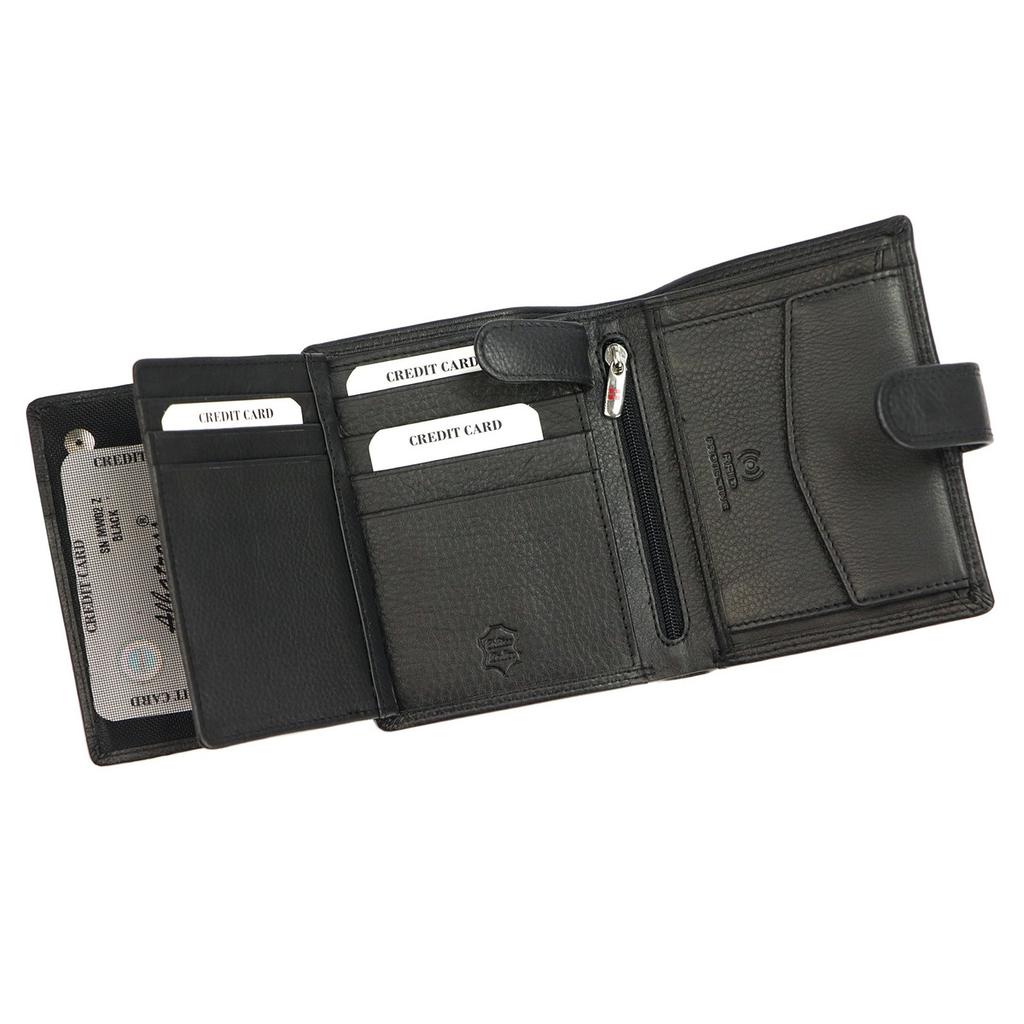 Pojemny Skórzany Męski Portfel Albatross Z RFID