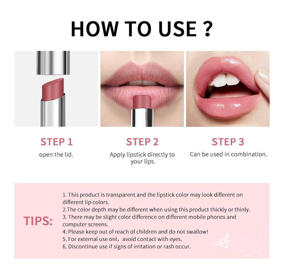 Lakerain Nearly Lipstick Lip Balm Natural Color Creamy Texture Long Lasting Moisturizing Nourishing Lip Care Gloss Cosmetic