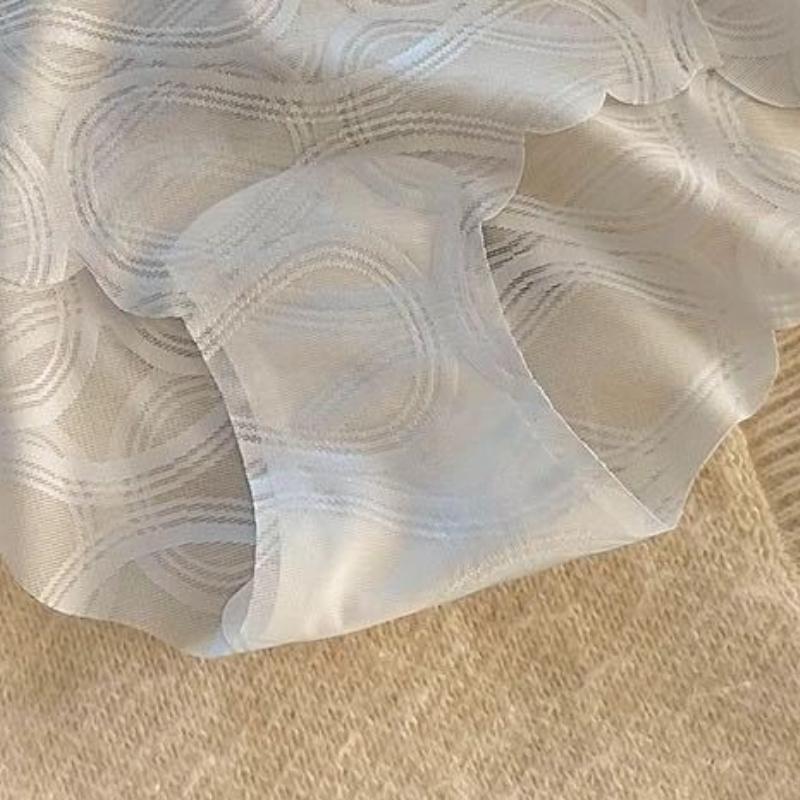 Dámské krajkové bezešvé spodní prádlo Dámské letní spodní prádlo se středním pasem z čisté bavlny 7A Antibakteriální spodní prádlo s prodlouženým klínem