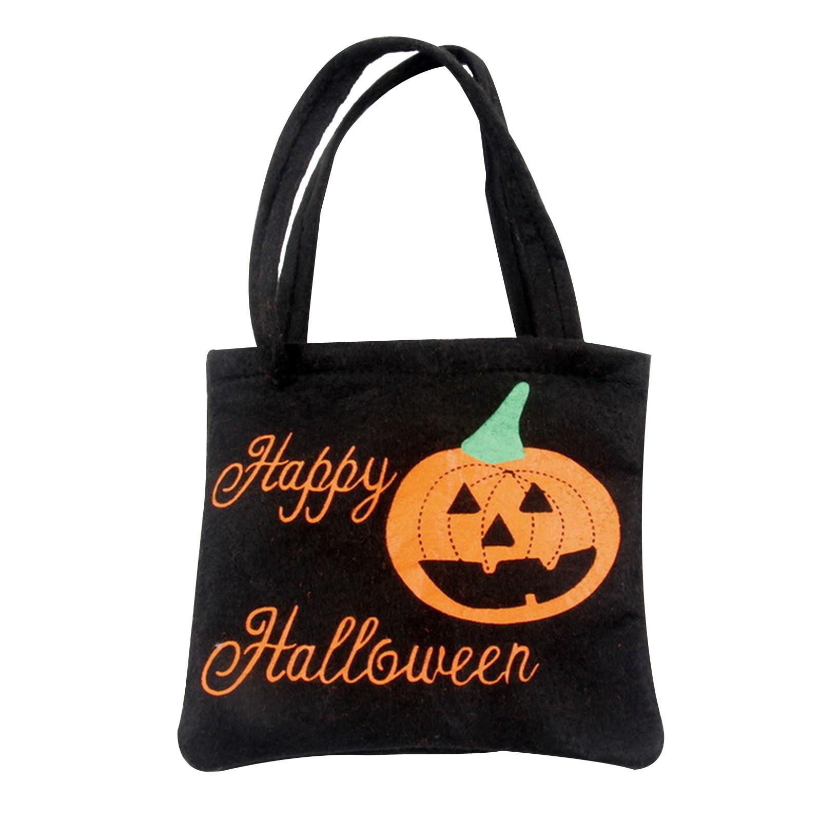 

Хэллоуин ручная нетканая сумка праздничный детский подарок конфетный мешок Хэллоуин реквизит сумка One Size чёрный