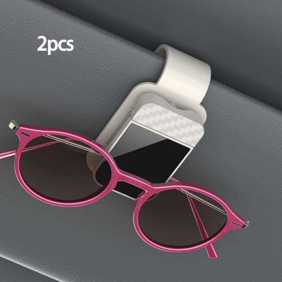 Car Sunglasses Holder, Car Glasses Clip, Car Sun Visor Automotive Hanger Clip Ticket Card Mount Clips Sunglasses Holders for Car