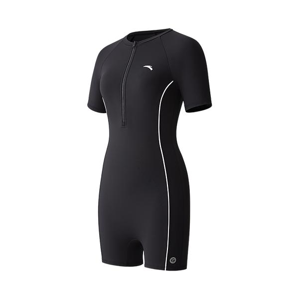 Anta Sun Protection One-Piece Swimsuit Women Swimsuit Basic-Black 1824532464-1