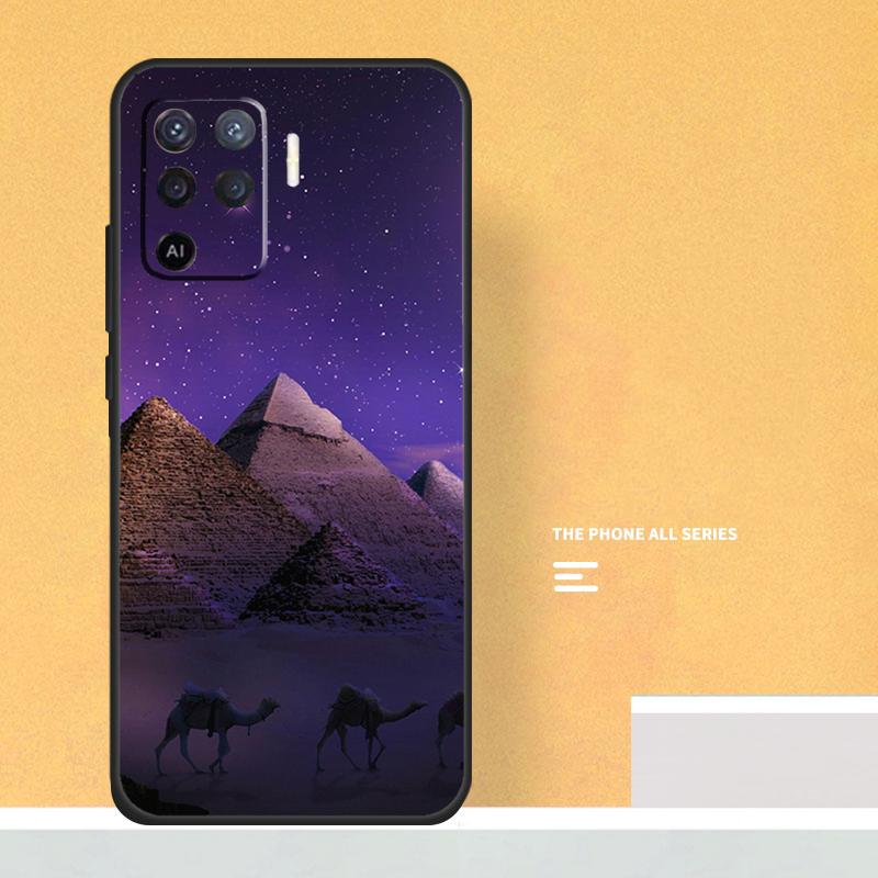 Ancient Egyptian Case For Oppo A18 A38 A58 A78 A98 A5 Pro A6 A15 A54 A74 A94 A17 A57 A80 A60 A40 A16 A76 A96