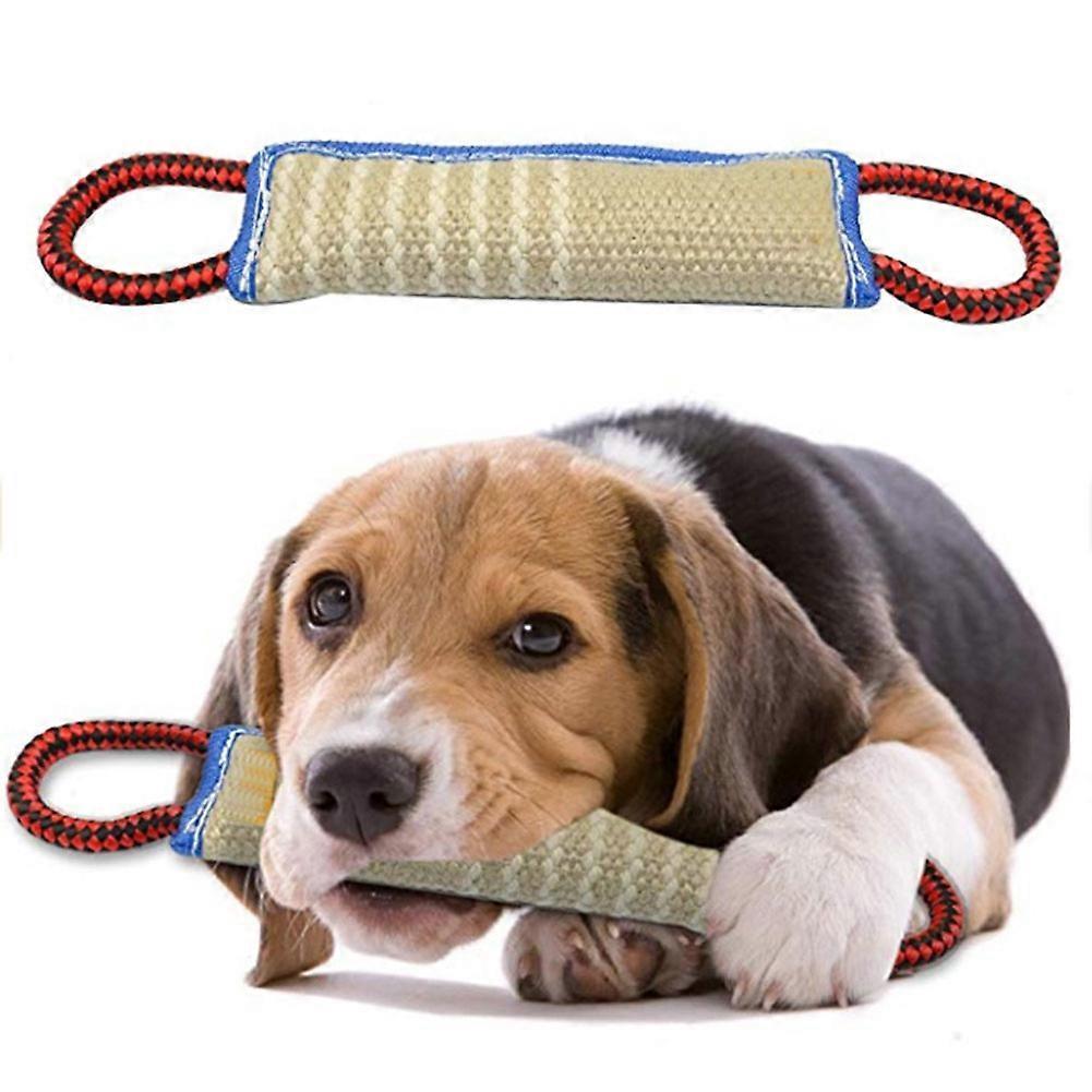 Dog Bite Chew Tug Toy with 2 Handles for Training Sporting Interaction Tugging Outside