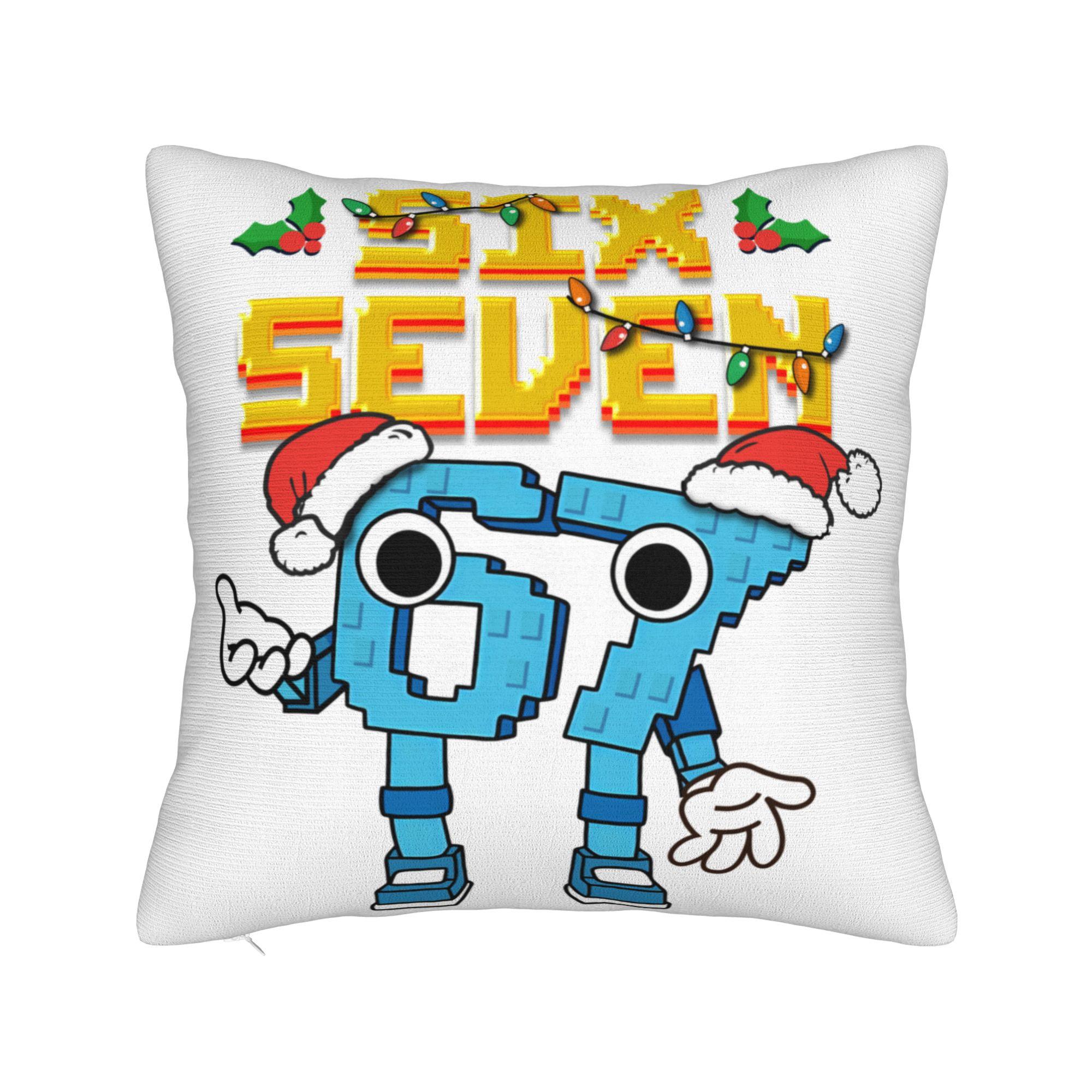 

Шесть Семь 67 Итальянский Мем Мозговая Гниль Пара Наволочка Мягкая Полиэстеровая Наволочка для Подушки Подарок Декоративная Наволочка для Подушки Дом Молния 30x30cm 12x12in