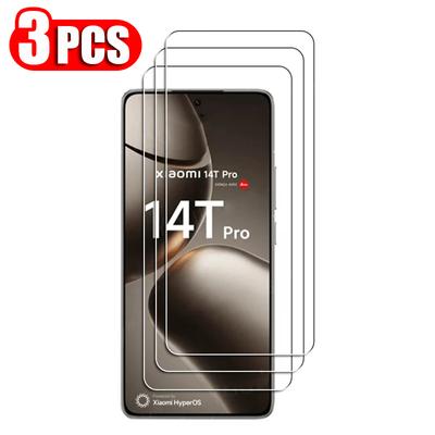 3 τεμ./παρτίδα Γυαλί Για Xiaomi 14T / 14T Pro HD Προστατευτικό Οθόνης Γυαλί Tempered Αντι-Πτώσης Προστατευτική Διαφανής Μεμβράνη Θήκη