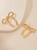 1 Pair Elegant Twisted Bow Knot Stud Earrings, Simple & Fashionable Everyday Accessory