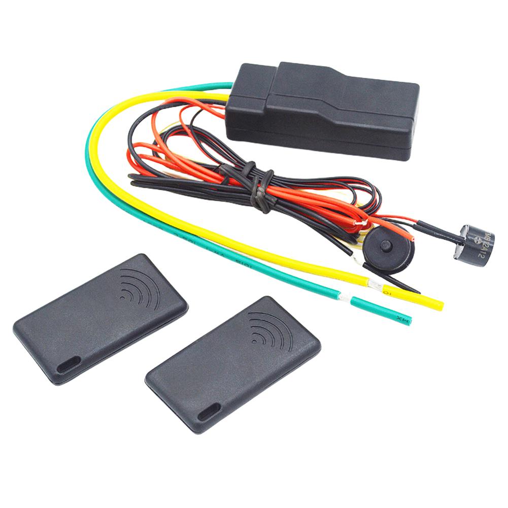 12V Auto Intelligent Secret Lock 2.4GHz RFID Car Immobilizer 8M Sensor Wireless Engine Burglar Alarm Anti-theft Device