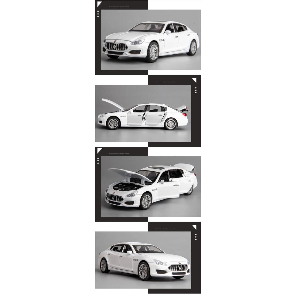 1/32 Maserati Quattroporte Alloy Car Model Diecasts Metal Toy Vehicle Car Model Simulation Sound Light Collection Childrens Gift