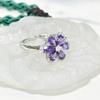 Gesen Petal-Shaped Jewelry Set: Luxury Ring, Earrings & Pendant for Women in Forest Style