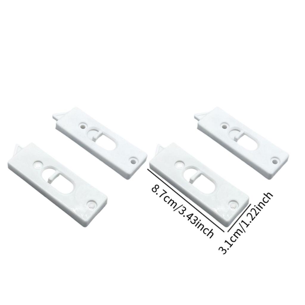 4Pcs Snap in Tilt Latch Sliding Window Tilt Latch Replacement Sturdy Center Spacing Sliding Lock Window Parts 2 Hole Hardware