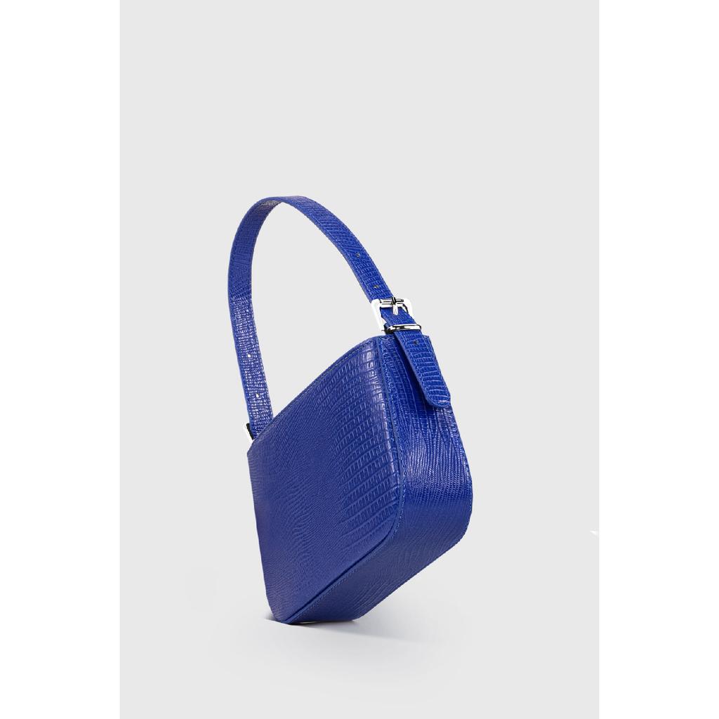 Women's Neon Green Buckle Adjustable Strap Baguette Bag 208