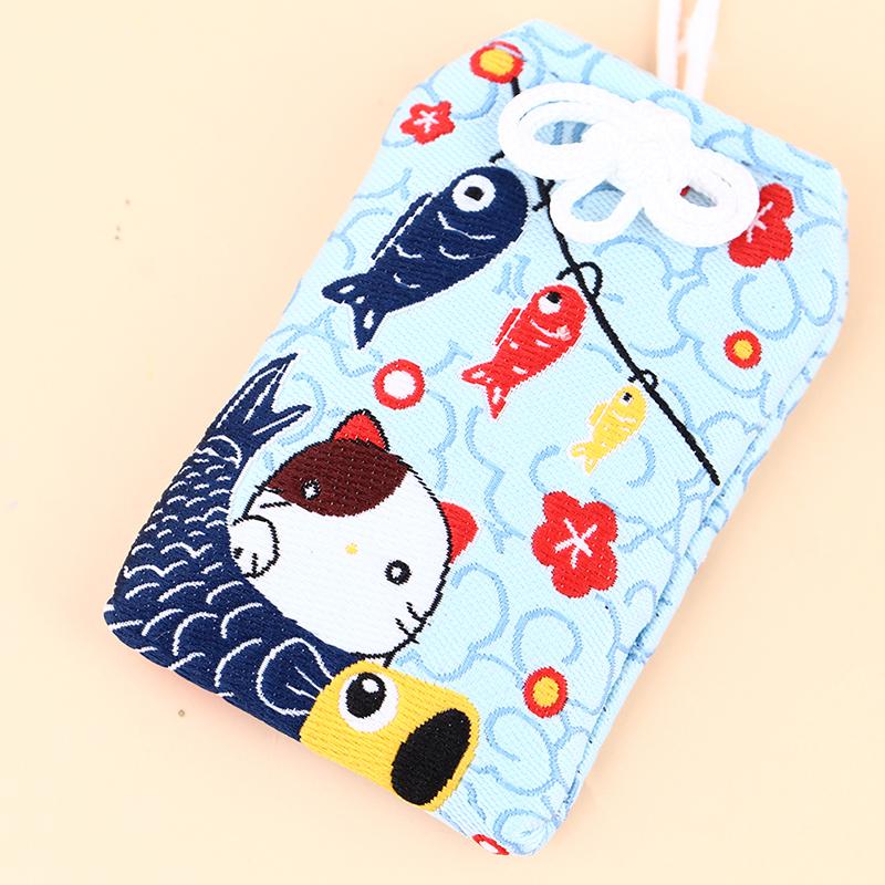 Japanese Prayer Omamori Pray Fortune Health Wealth Bag Guard Talisman Pendant