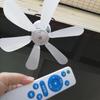 Outdoor Solar-Powered Ceiling Fan with Remote Control and LED Light