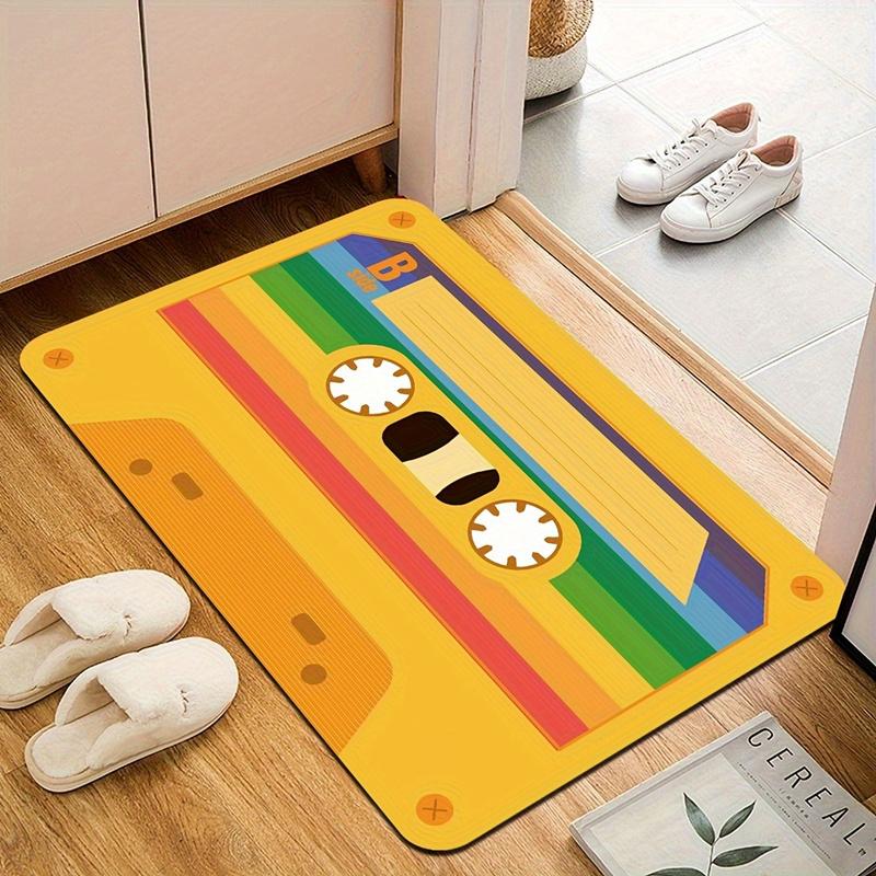 3D Retro Record Machine Visual Door Mat Stereoscopic Carpet for Bedroom Coffee Table Decor Foot Rug Home Bathroom Accessories