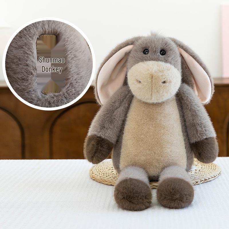 

Emotional Animal Plush Toy - Smooth-haired Donkey & Raccoon Rag Doll for Kids Gifts 45cm, 0.37kg