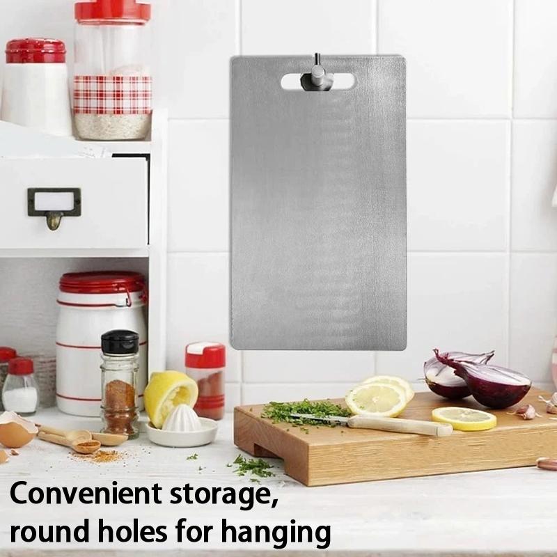 Nerezové krájecí desky do kuchyně, zesílené oboustranné krájecí desky na potraviny