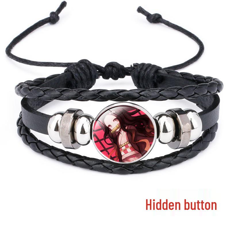 Demon Slayer Zeitjuwel Rindsleder Verstellbares Armband