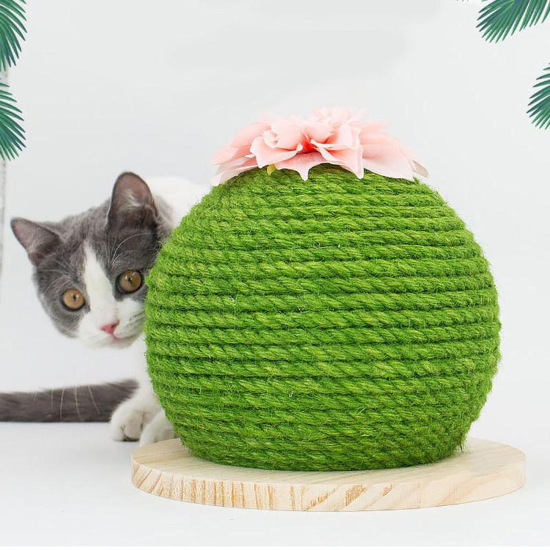 Sisal Knitting Ball Cat Toy Tumbler Catching Cat Mint Ball for Pet