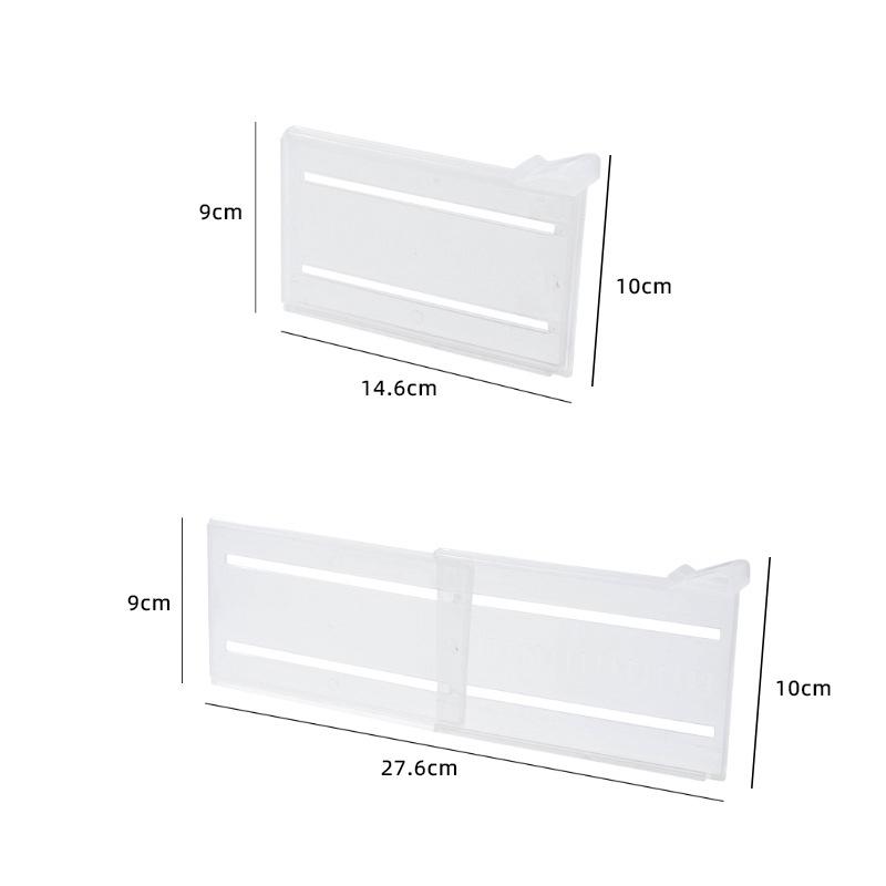 2/4pcs Retractable Refrigerator Partition Board Adjustable Clasp Design Splint Classified Storage Boards Refrigerator Organizer