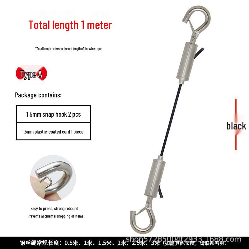 Stainless Steel Adjustable Wire Sling Hook for Art Exhibition Hanging