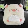 Car Seat Back Armrest Box Tissue Boxes Bag Car Tissue Box Cute Plush Animals Napkin Tissue Paper Holder Portable Drawer Box