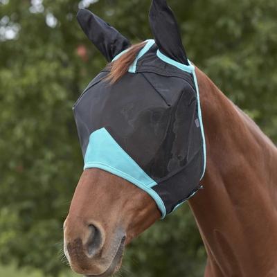 Weatherbeeta Máscara de mosca de cavalo de malha fina Comfitec Deluxe com orelhas