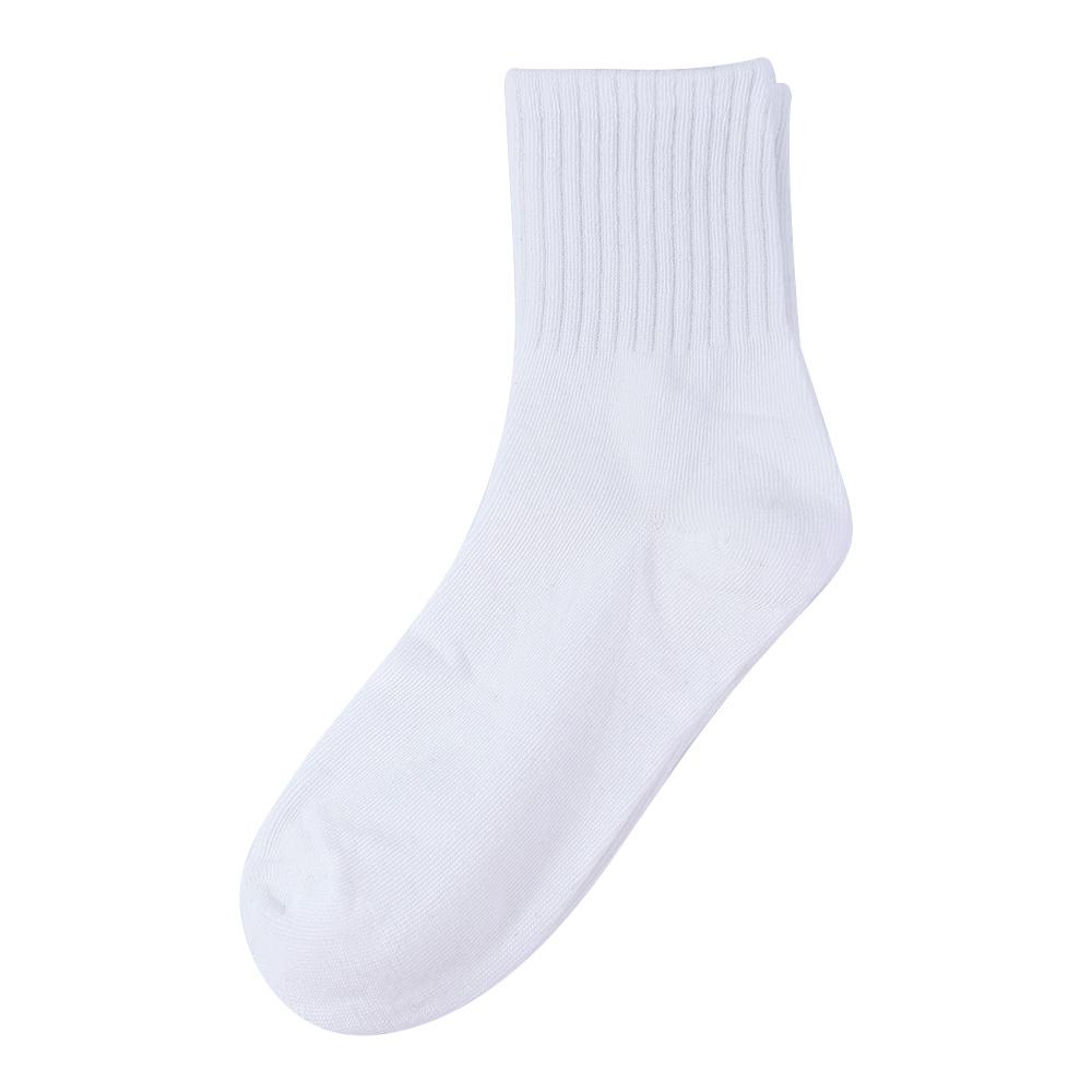 

Personality Harajuku Solid Color Casual Socks Female Sports Socks Women Socks Striped Socks Cotton Hosiery Tube Socks One Size білий