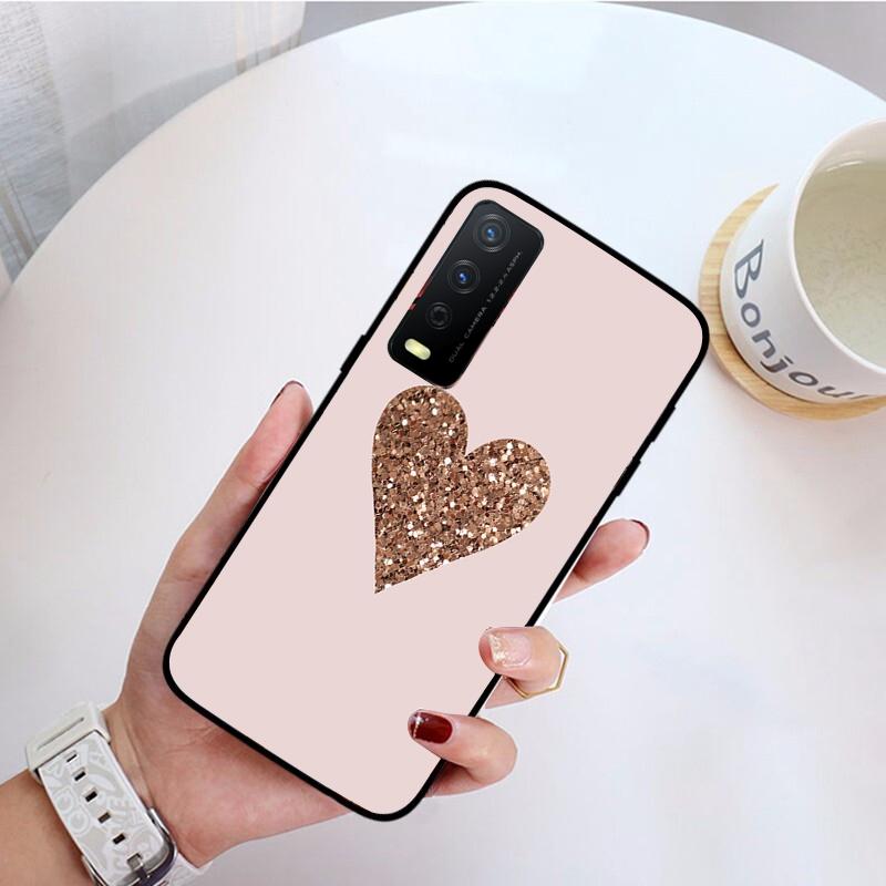 I Love You Pink Heart Phone Case for VIVO Y31 Y21 Y70 Y21S Y20 Y72 1907 Y12 Y11S Y53S Y33S Y55 Y76 Y51 Y15S Y01