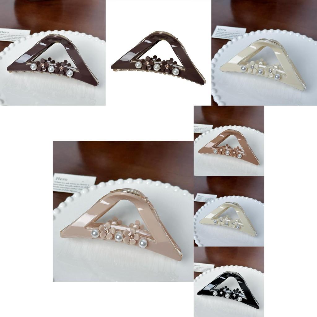 Elegant Large Pearl And Rhinestone Hair Claw Clip In Multiple Stylish Colors For Chic Updos