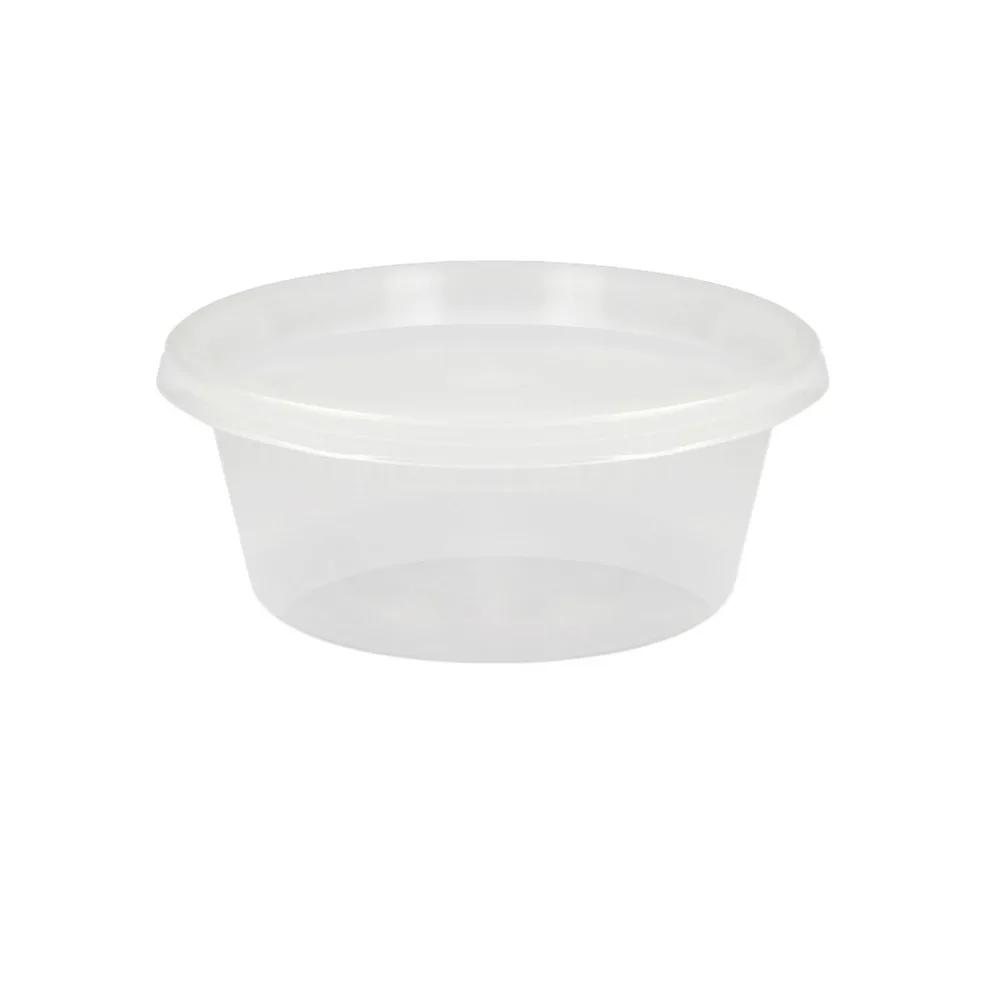 

50Pcs Airtight Lid Food Storage Container Round BPA-Free Deli Containers Thickened Plastic Disposable Soup Cup Porridge