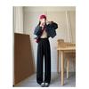 High-End Feel Grey Suit Pants with Slimming Effect for Women Spring Summer Casual Petite Height Slim Skinny Wide Leg Pants