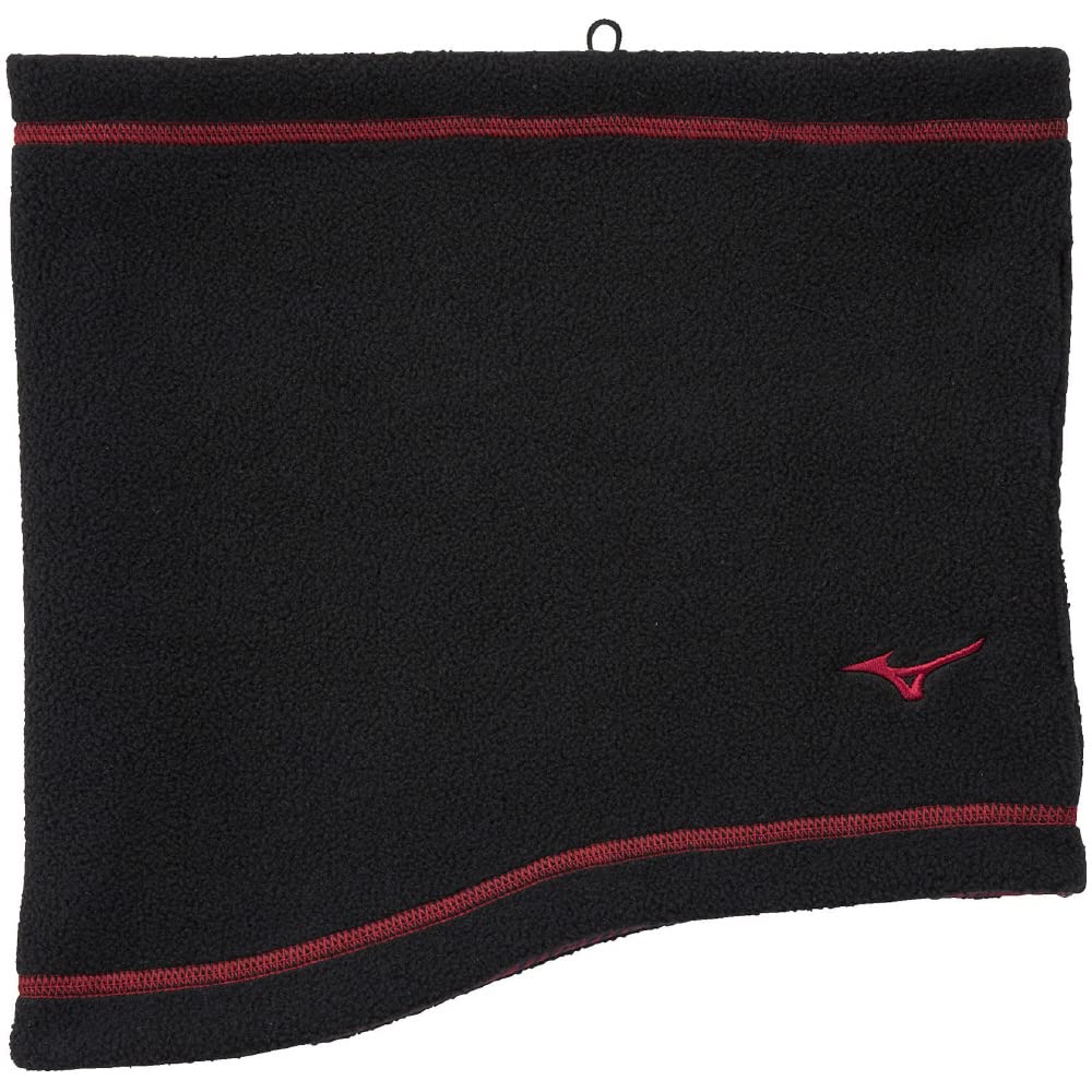 Mizuno Cache-cou réversible pour le froid Noir x Taille Unique Entraînement, Météo, 32JY2700, Rouge,