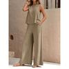 Western Style New Fashion Casual Loose Vest Wide Leg Pants Set Vest and Wide Leg Pants