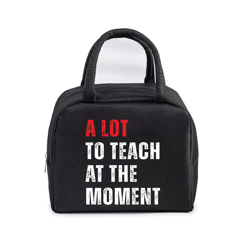 

Teachers Change The World Pattern Women Men Portable Lunch Bags Funny Books Coffee Pencil Thermal Food Insulation Lunch Bag