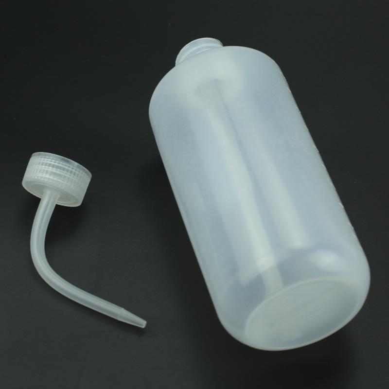 Tattooing Spray Bottle - White, Curved & Pointed Spout, Squeeze Rinsing Bottle, 250ml & 500ml
