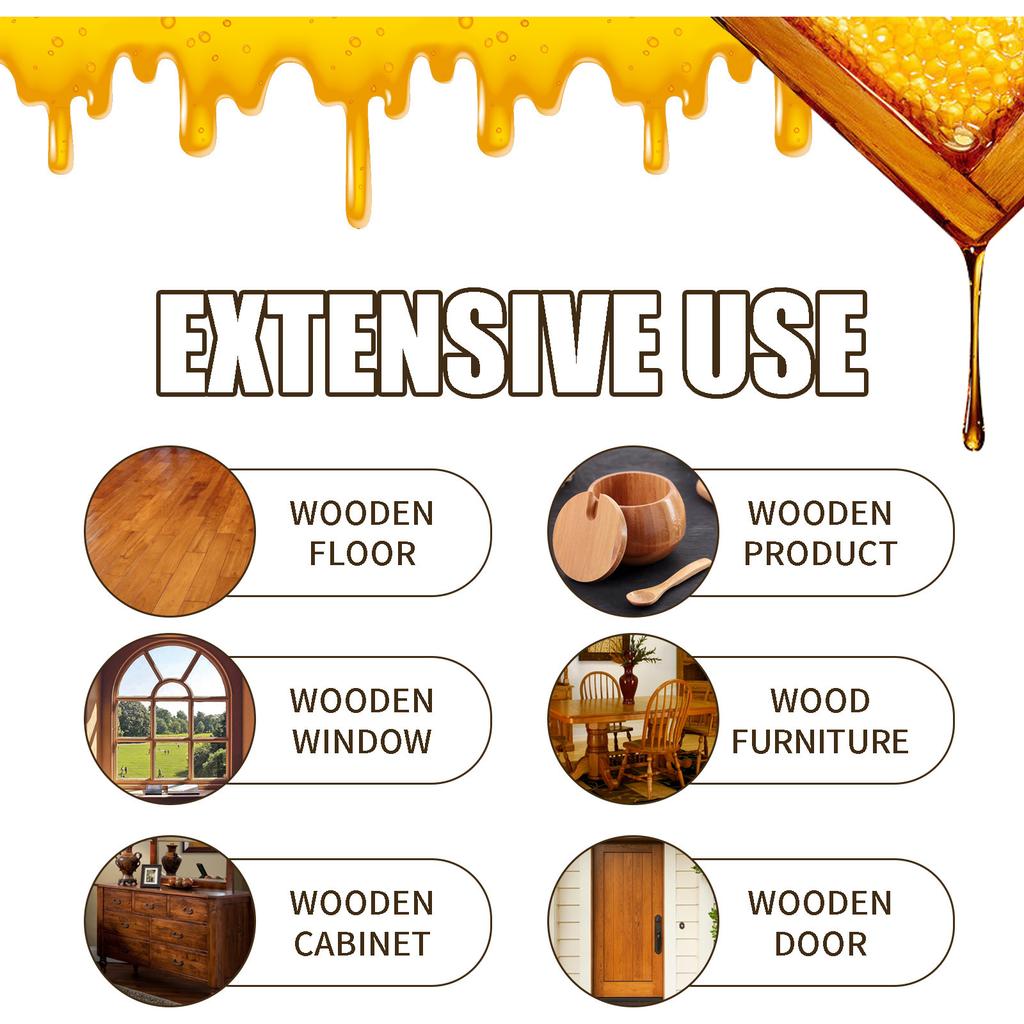 OUHOE Wood Care Spray – Beeswax Formula for Floor Protection, Scratch Repair & Anti-Crack Treatment Less