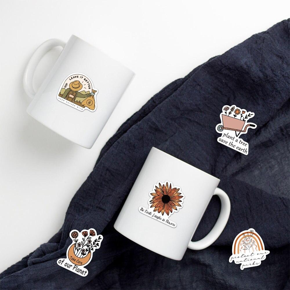 10/50 st ins Blommkonst Motiverande Klistermärken Miljöskydd Graffiti Klistermärken för DIY Bagage Laptop Skateboard Motorcykel Cykel Klistermärke