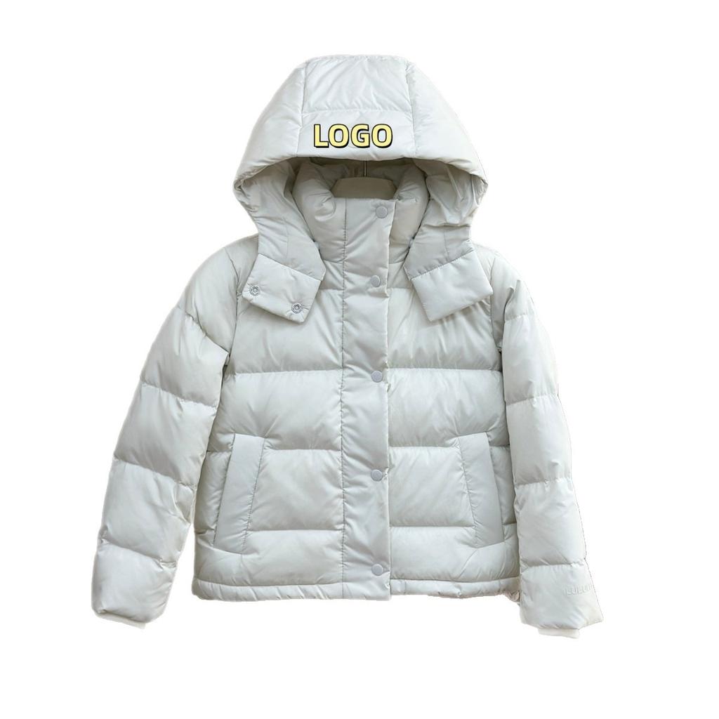 High version Lulu Lulu five-grid down jacket white duck down thickened cloud three-grid bubble warm jacket