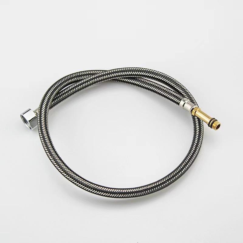 304 Stainless Steel Braided Metal Hose - Pointed End Kitchen Sink Faucet Inlet Pipe for Cold/Hot Water