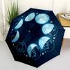 1pc Moon Phase Cat Illustration Umbrella with Plastic Handle,Suitable for All Seasons Home Travel Outdoor UmbrellaB1878