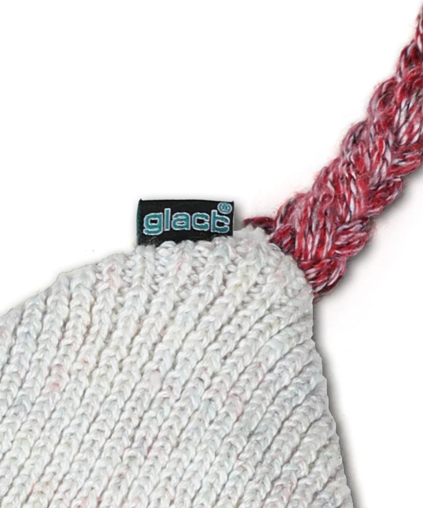 GLACK Gc069 Striped Earflap Beanie (Ivory)