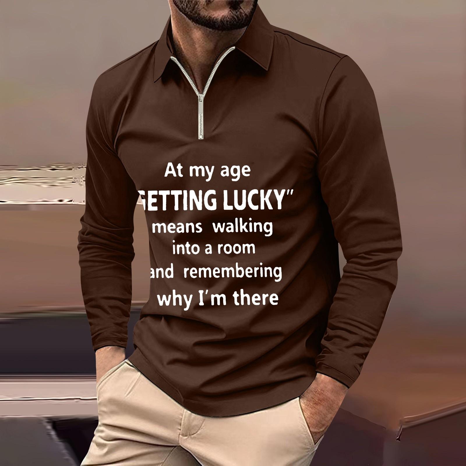 

Мужская футболка с длинными рукавами, модная повседневная футболка соответствующего цвета L коричневый