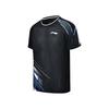 Li-Ning Quick-Drying Straight-Cut Round Neck Short Sleeve T-Shirt Unisex Tops Black AAYU159-1